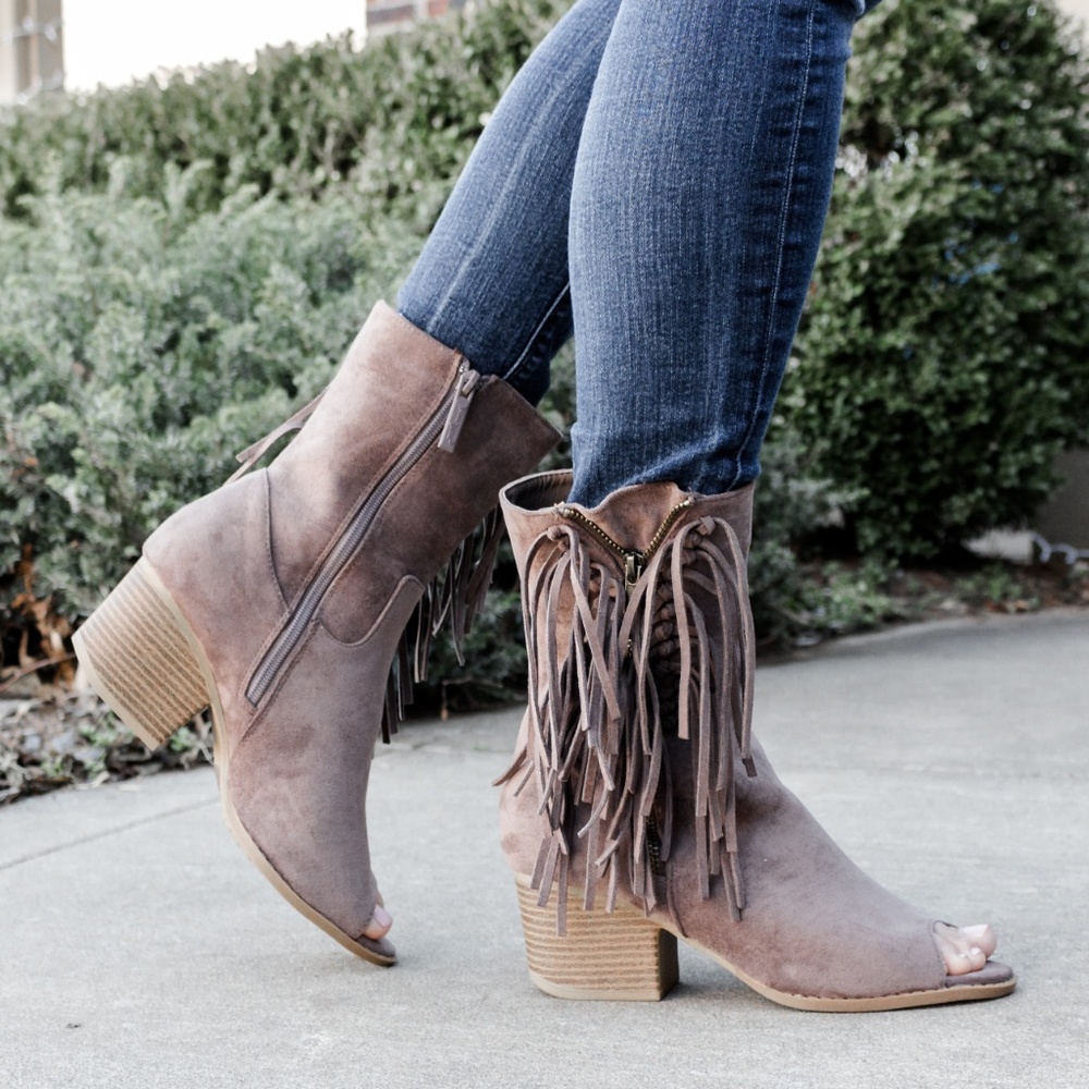'Chandler' Fringe Booties
